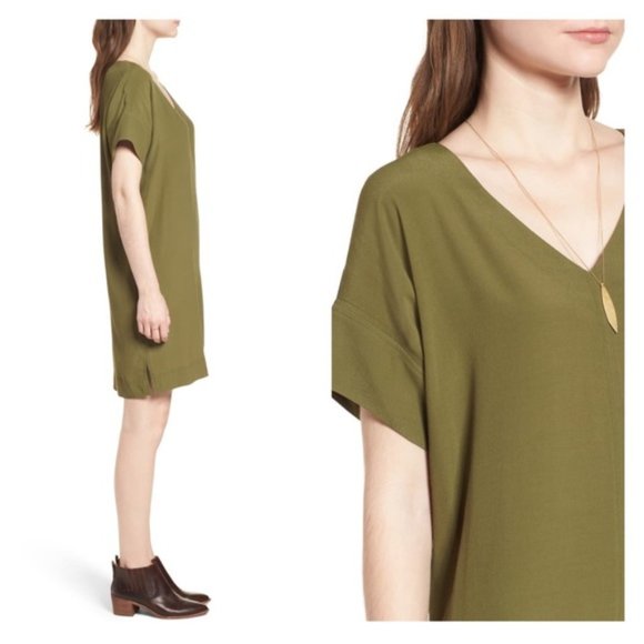 NWT Madewell Novel Short Sleeve Shift Dress - Picture 3 of 4